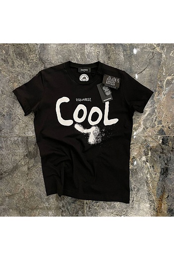 Чёрная оверсайз футболка Dsquared2 Cool-print   