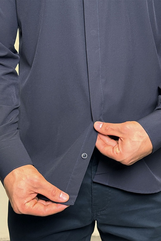 Мужская рубашка Hermes H embroidered - Navy