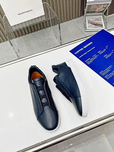 Мужские кроссовки Ermenegildo Zegna Triple Stitch - Navy   