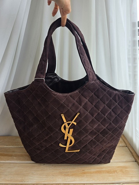 Замшевая сумка Yves Saint Laurent Icare 45x35 см