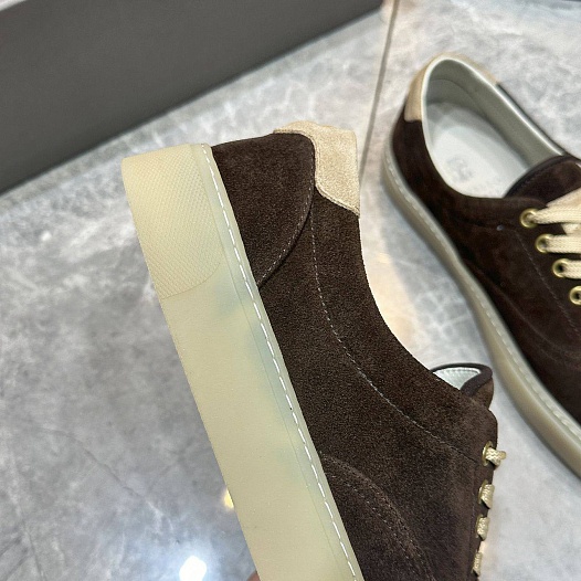 Замшевые кеды Brunello Cucinelli Sail low-top - Brown   