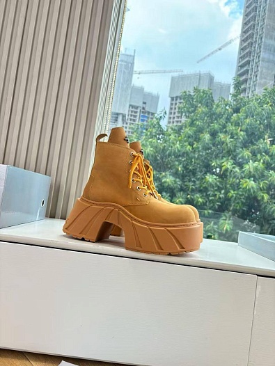 Женские замшевые ботинки на платформе SMFK premium   