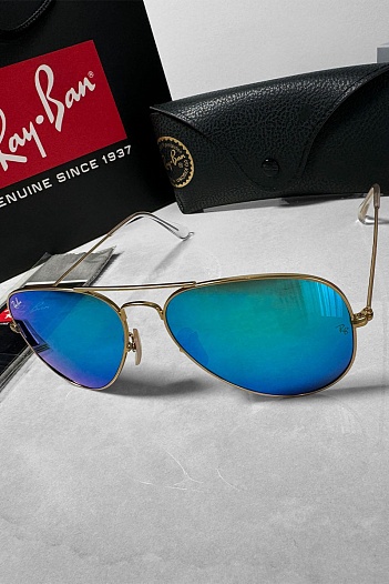 Солнцезащитные очки Ray-Ban Aviator Large Metal - Blue   