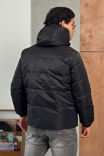 Двусторонний пуховик Prada logo-plaque - Black   