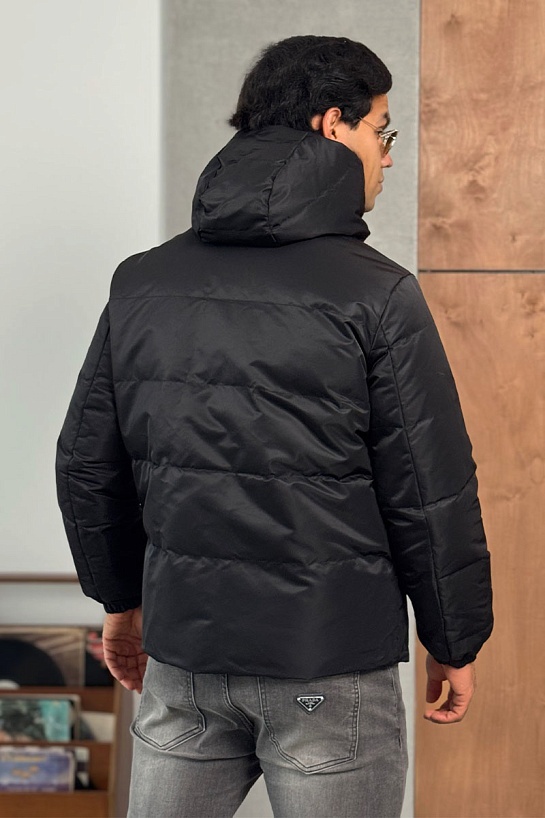 Двусторонний пуховик Prada logo-plaque - Black