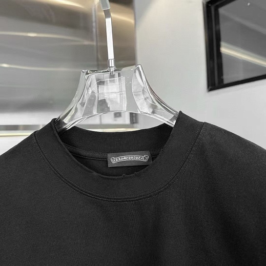 Чёрная оверсайз футболка Chrome Hearts Premium