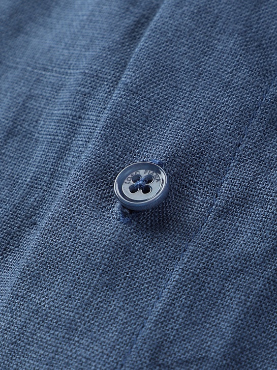 Льняная рубашка коричневого цвета Loro Piana premium