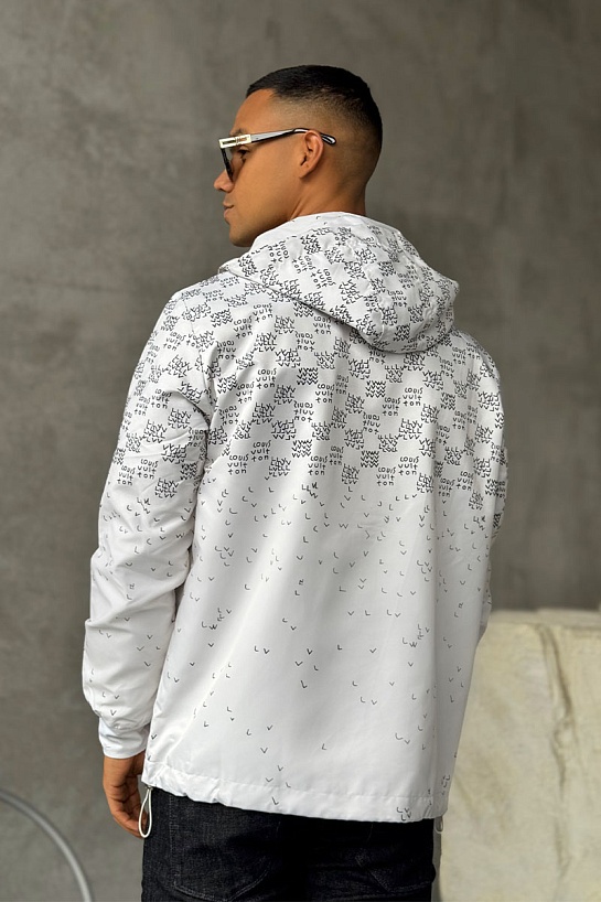 Ветровка белого цвета Louis Vuitton Damier Spread Windbreaker