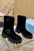 Женские замшевые сапоги Prada Suede premium
