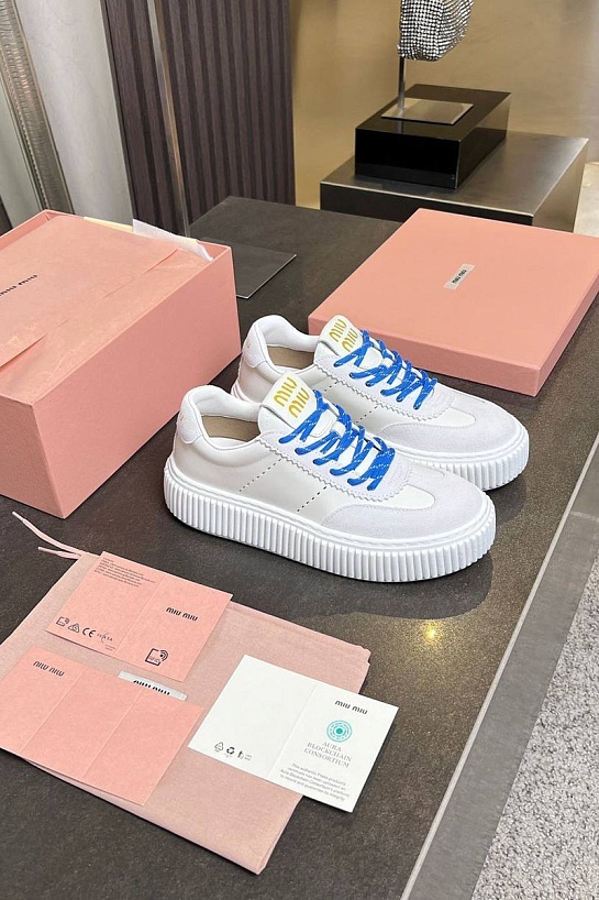 Женские комбинированные кроссовки MIU MIU Premium