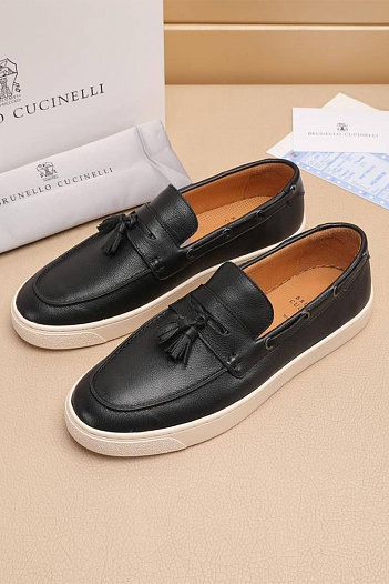 Мужские кожаные лоферы Brunello Cucinelli   