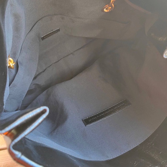 Кожаная сумка Balenciaga Monaco Chain 30x21 см - Gold