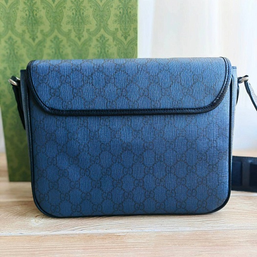 Мужская кожаная сумка-мессенджер Gucci Ophidia 25x20 см   