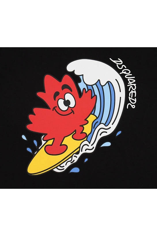 Футболка чёрного цвета Dsquared2 maple surf cool