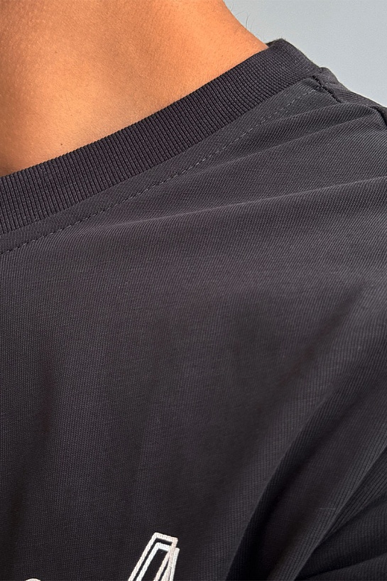 Чёрная оверсайз футболка Louis Vuitton Virgil Abloh