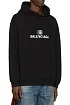 Чёрное оверсайз худи Balenciaga Pixel Logo