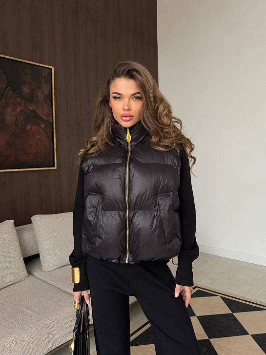 Женский костюм тройка на флисе Schiaparelli premium - Black