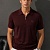 Мужское поло Stefano Ricci Eagle zip-neck - Burgundy