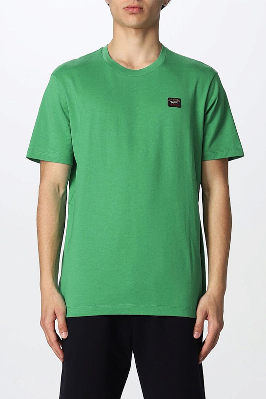 Футболка зелёного цвета Paul & Shark logo-patch