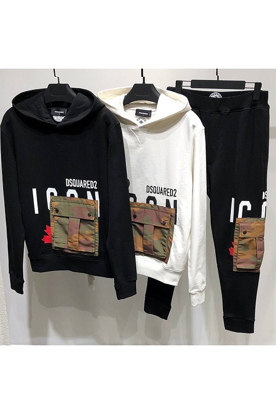 Мужские чёрные штаны Dsquared2 ICON cargo-pocket