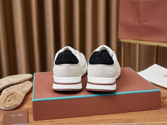 Замшевые кроссовки Loro Piana Week End Walk - White