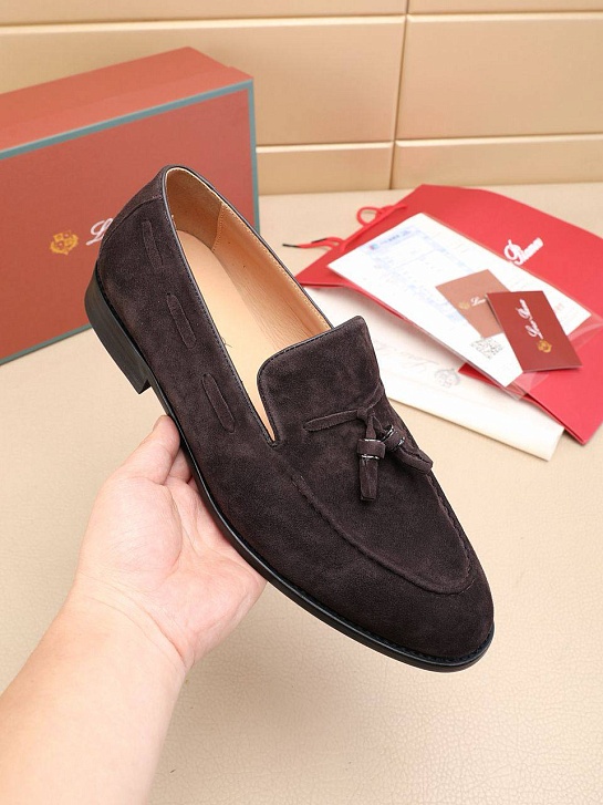 Замшевые лоферы Loro Piana tassel - Brown