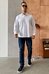 Мужская белая рубашка Hugo Boss logo-embroidered