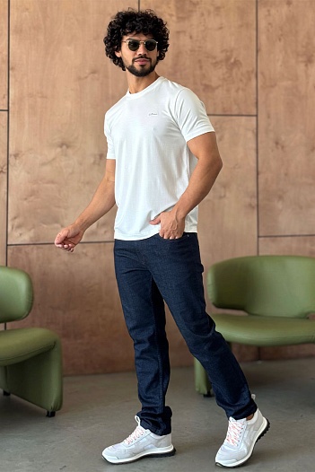 Мужские тёмно-синие джинсы Kiton   