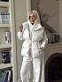 Женский костюм тройка на флисе Schiaparelli premium - White