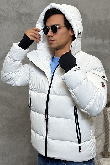 Мужской пуховик Moncler Grenoble - White   