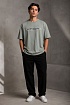 Серая оверсайз футболка Givenchy Barbed Wire-print