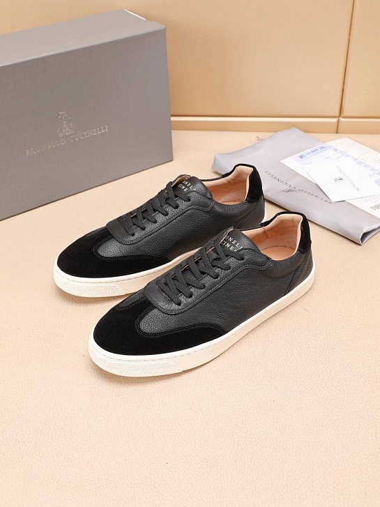 Комбинированные кроссовки Brunello Cucinelli low-top - Black
