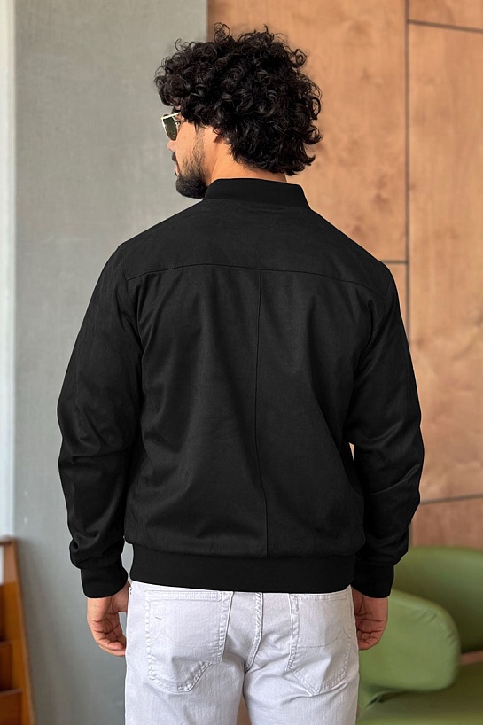 Мужской чёрный бомбер Loro Piana