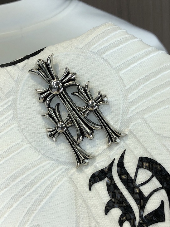 Белая оверсайз футболка Chrome Hearts Premium