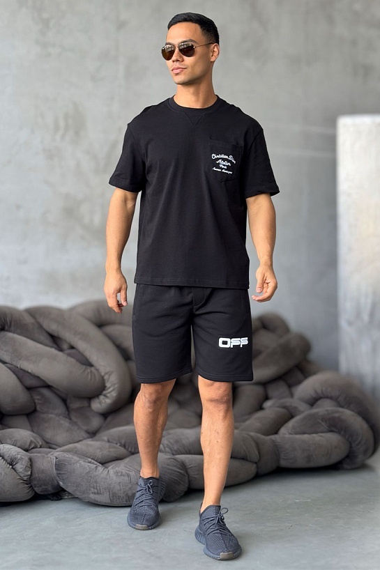 Чёрная оверсайз футболка Dior Atelier Pocket