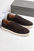 Замшевые кроссовки Brunello Cucinelli logo-print - Brown