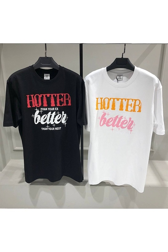 Оверсайз футболка Vetements Hotter Than Your Ex - White