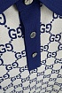 Мужское поло Gucci GG monogram all-over - Navy / Beige