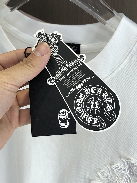 Белая оверсайз футболка Chrome Hearts Premium