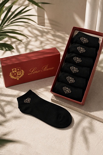 Комплект носков Loro Piana brown logo   
