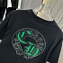 Чёрная оверсайз футболка Gothic logo