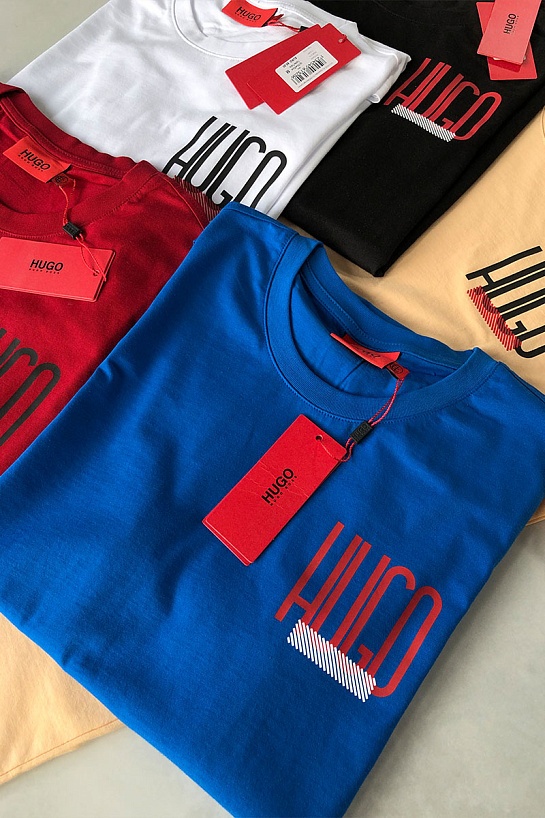 Мужская чёрная футболка Hugo Boss