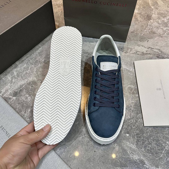 Мужские кроссовки Brunello Cucinelli nubuck calfskin - Blue