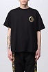 Мужская чёрная футболка Versace Jeans Couture V-emblem