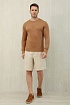 Льняные шорты бежевого цвета Zegna premium