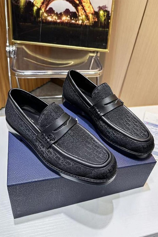 Мужские лоферы Dior Granville Oblique Jacquard