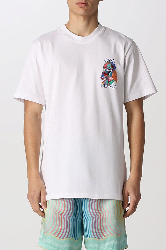 Белая футболка Casablanca Masao San