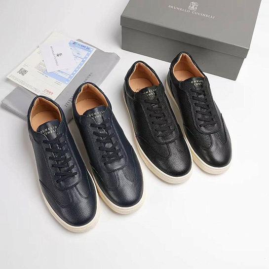 Комбинированные кроссовки Brunello Cucinelli logo-print - Black