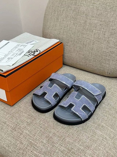 Женские сандалии Hermes Premium - Blue   