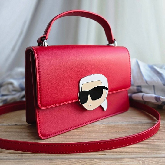 Женская сумка Karl Lagerfeld ikonik 22x15 см - Red
